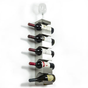 ALEX Wine Rack Wall Mounted, Wine Bottle Holder for 5 Bottles, Kitchen Organization and Wine Storage Stainless Steel