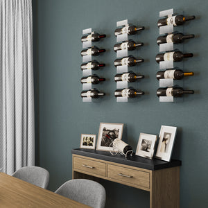 ALEX Wine Rack Wall Mounted, Wine Bottle Holder for 5 Bottles, Kitchen Organization and Wine Storage Stainless Steel