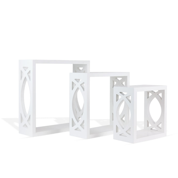 HOLLOW Cube Wall Shelf White, Set of 3