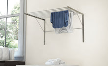 Wall Mount Clothes Drying Rack & Laundry Room Organizer, 6.5 Yards Drying Capacity Stainless Steel Silver Laundry Rack