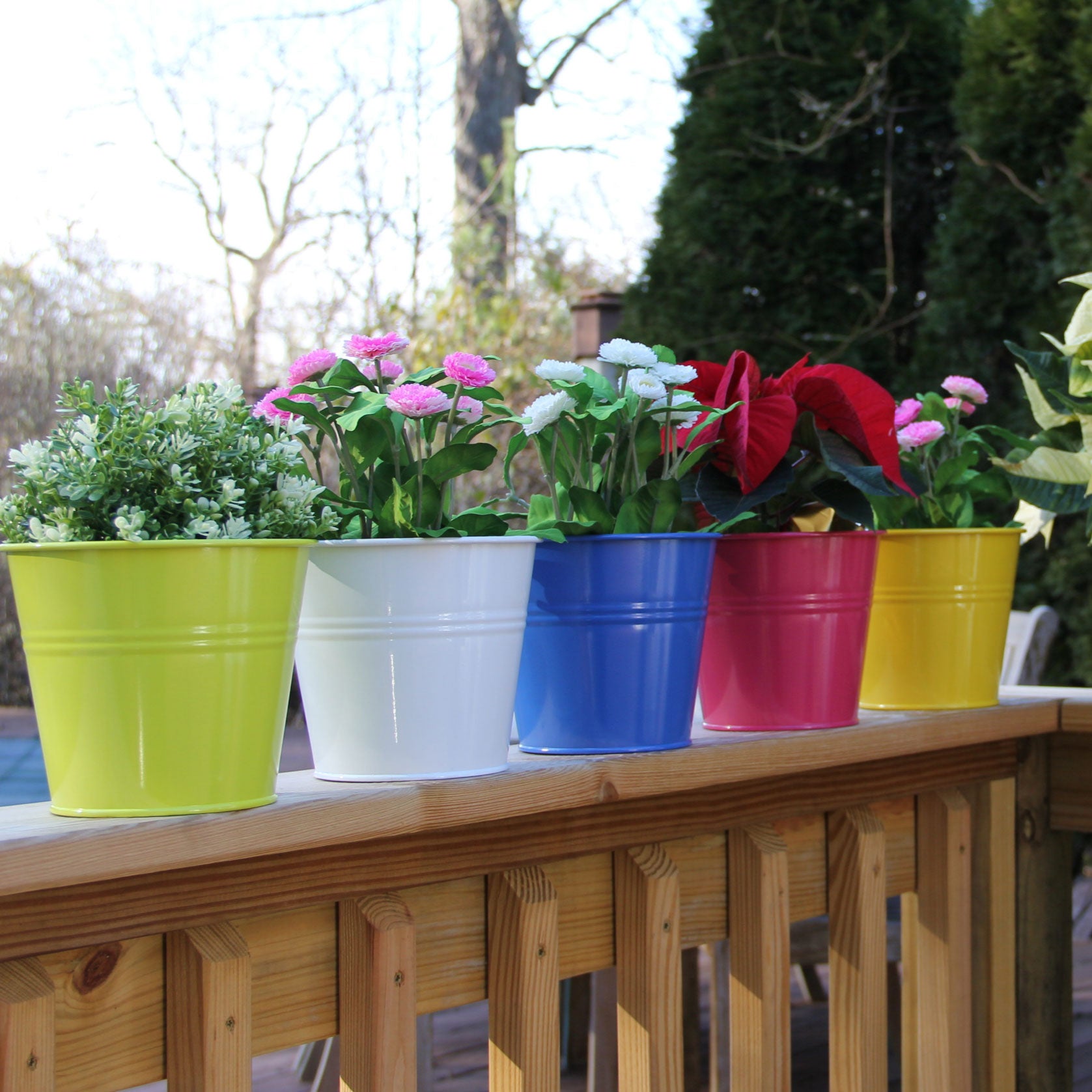 multi coloured hanging plant pots LILY Hanging Planter for Balcony & Garden Decor, Plant Pots with Hooks – brightmaison