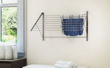 Wall Mount Clothes Drying Rack & Laundry Room Organizer, 6.5 Yards Drying Capacity Stainless Steel Silver Laundry Rack