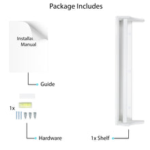 ANGEL Wall Shelf, Assembled, Long, White