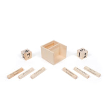 DEXO Office or Home Decorative Cube Desktop Block Calendar Pen Holder Unfinished Wood for DIY Projects - Natural