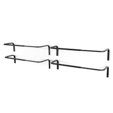 SOFIA Wall Mounted Adjustable Durable Steel Clothes Rack – Set of 4 – Drying and Hanging Closet Bar Rail Organizer - Black