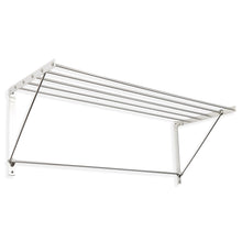 Wall Mount Clothes Drying Rack & Laundry Room Organizer, Wide Collapsible Stainless Steel Silver Laundry Rack