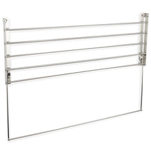 Wall Mount Clothes Drying Rack & Laundry Room Organizer, Wide Collapsible Stainless Steel Silver Laundry Rack