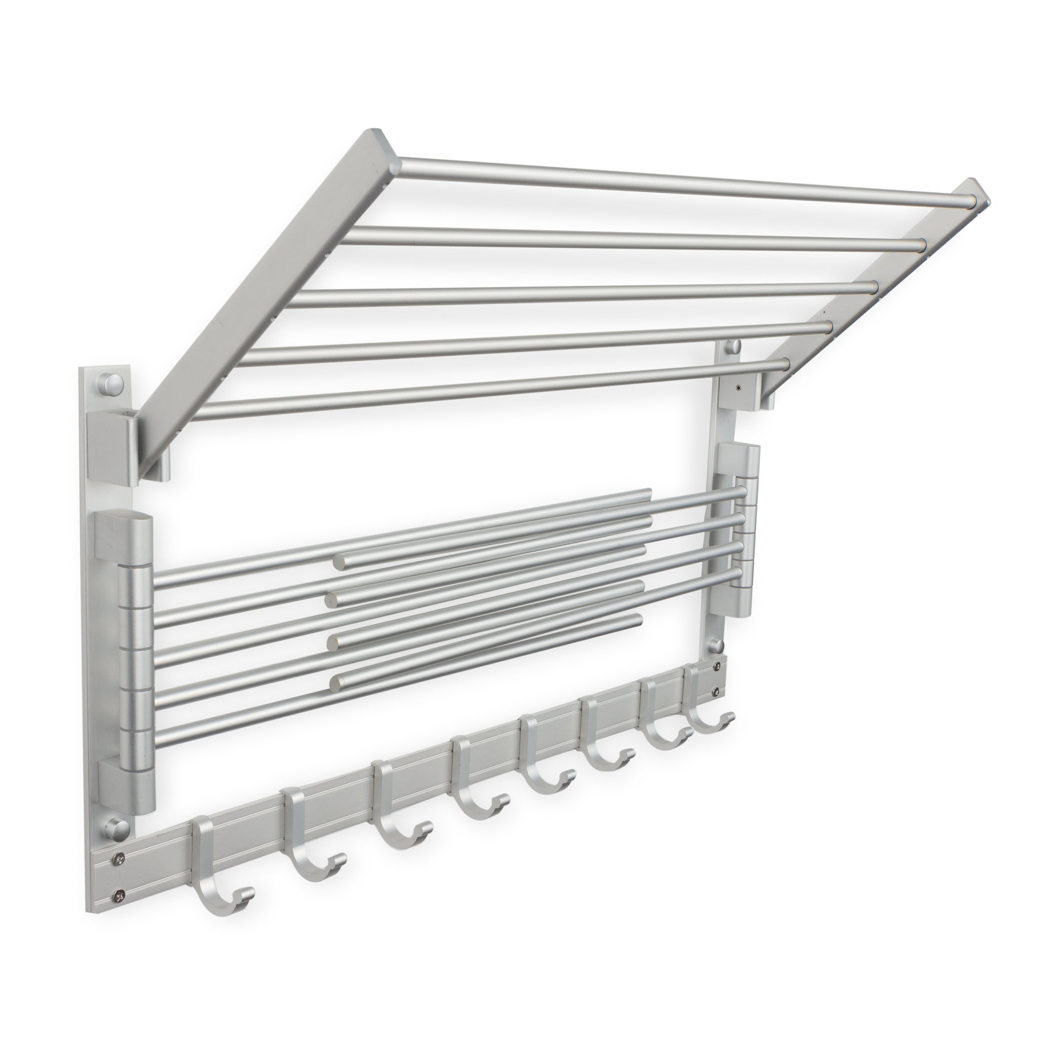 brightmaison Clothes Laundry Drying Racks - 2 Set Rack - Heavy Duty  Stainless Steel Wall Mounted Folding Adjustable