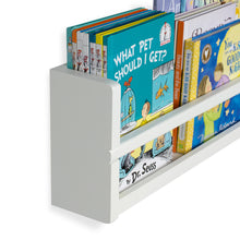 POLYNEZ 30" Floating Shelves for Wall & Book Storage for Nursery, Kids Room Multiuse Wall Shelf - Set of 2  - White