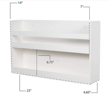 TOTIS Floating Wall Shelf, Nursery and Kids Bookshelf, Bathroom - Kitchen Organization and Storage Shelf 24" White