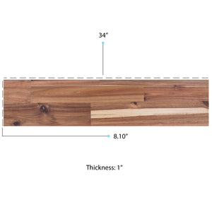 MAGGIO Wall Mountable Rectangular Charcuterie Cheese Serving Board and Decor Original Acacia Wood