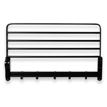 Clothes Drying Rack, Laundry Room Organizer with Hooks for Hanging, Wall Mounted Drying Rack Metal - Black