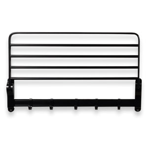 Clothes Drying Rack, Laundry Room Organizer with Hooks for Hanging, Wall Mounted Drying Rack Metal - Black