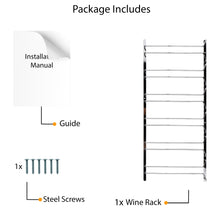 PINOT Stemware Wine Glass Rack Holder Under Cabinet 6 Sectional Storage 14 Inch Chrome