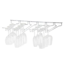 PINOT Stemware Wine Glass Rack Holder Under Cabinet 6 Sectional Storage 14 Inch Chrome